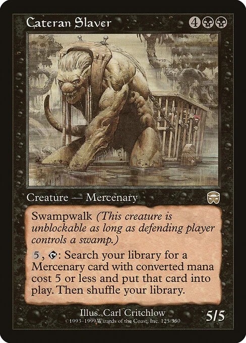Cateran Slaver, carta Magic di tipo Creature — Horror Mercenary illustrata da Carl Critchlow