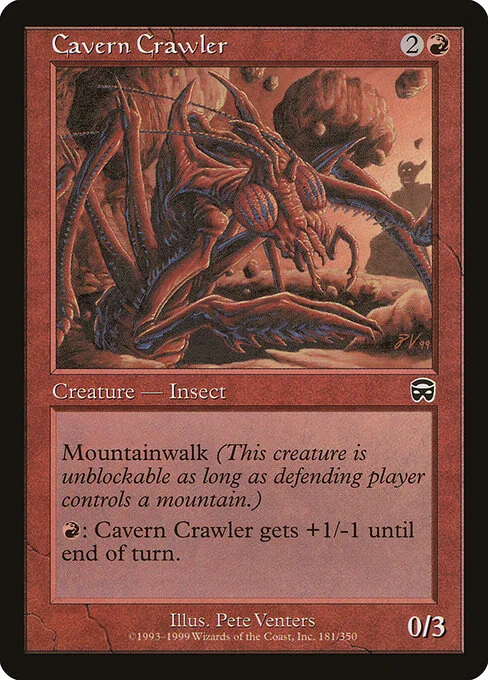Cavern Crawler, carta Magic di tipo Creature — Insect illustrata da Pete Venters