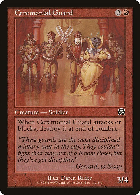 Ceremonial Guard, carta Magic di tipo Creature — Human Soldier illustrata da Daren Bader