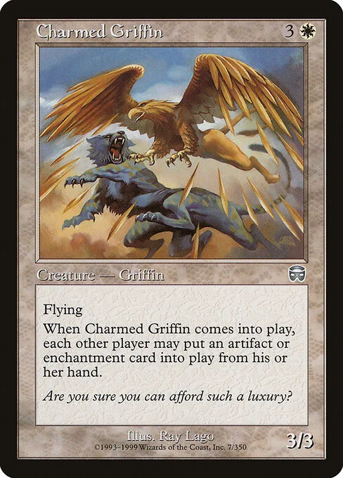Charmed Griffin, carta Magic di tipo Creature — Griffin illustrata da Ray Lago