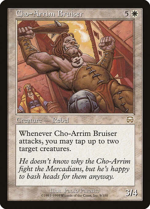 Cho-Arrim Bruiser, carta Magic di tipo Creature — Ogre Rebel illustrata da Paolo Parente