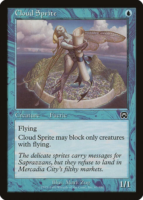 Cloud Sprite, carta Magic di tipo Creature — Faerie illustrata da Mark Zug
