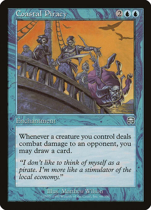 Coastal Piracy, carta Magic di tipo Enchantment illustrata da Matthew D. Wilson