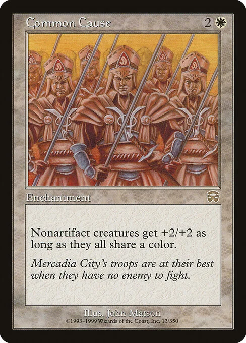 Common Cause, carta Magic di tipo Enchantment illustrata da John Matson