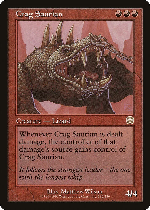 Crag Saurian, carta Magic di tipo Creature — Lizard illustrata da Matthew D. Wilson