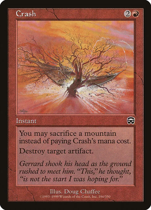 Crash, carta Magic di tipo Instant illustrata da Doug Chaffee