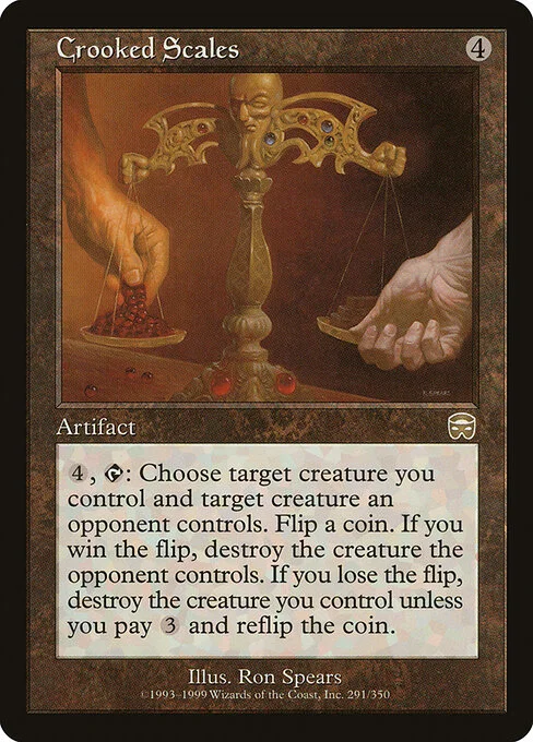 Crooked Scales, carta Magic di tipo Artifact illustrata da Ron Spears