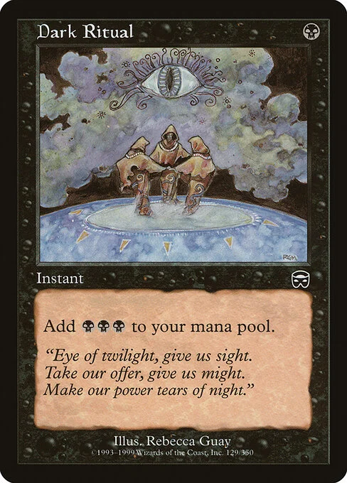 Dark Ritual, carta Magic di tipo Instant illustrata da Rebecca Guay