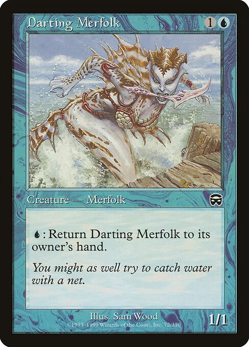 Darting Merfolk, carta Magic di tipo Creature — Merfolk illustrata da Sam Wood