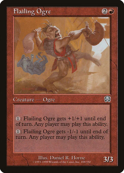 Flailing Ogre, carta Magic di tipo Creature — Ogre illustrata da Daniel R. Horne