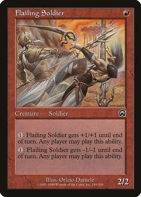 Flailing Soldier, carta Magic di tipo Creature — Human Soldier illustrata da Dany Orizio