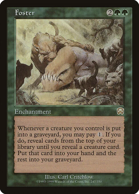 Foster, carta Magic di tipo Enchantment illustrata da Carl Critchlow