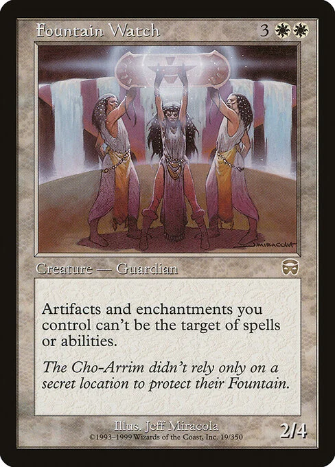 Fountain Watch, carta Magic di tipo Creature — Human Cleric illustrata da Jeff Miracola