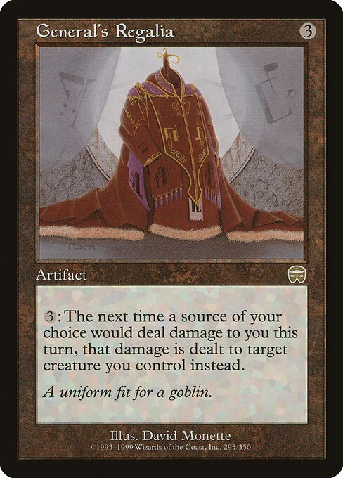 General's Regalia, carta Magic di tipo Artifact illustrata da David Monette