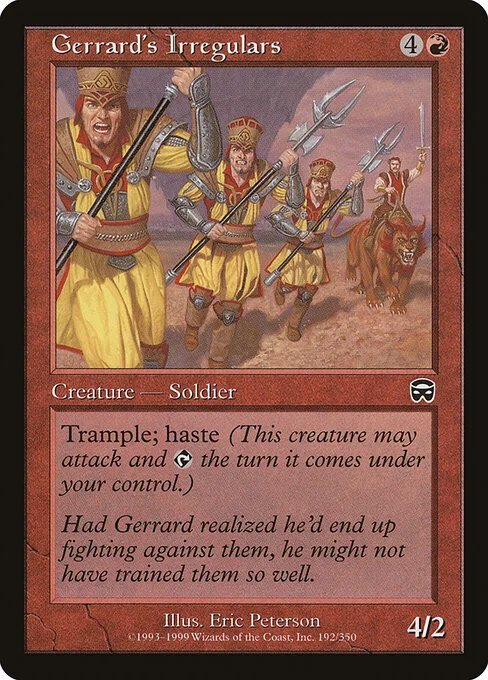 Gerrard's Irregulars, carta Magic di tipo Creature — Human Soldier illustrata da Eric Peterson