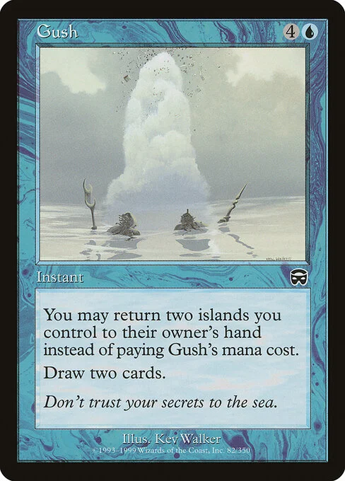 Gush, carta Magic di tipo Instant illustrata da Kev Walker