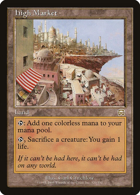 High Market, carta Magic di tipo Land illustrata da Carl Critchlow