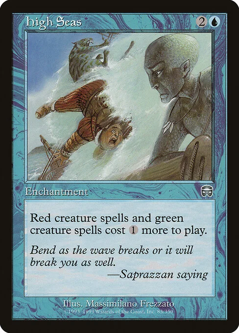 High Seas, carta Magic di tipo Enchantment illustrata da Massimiliano Frezzato