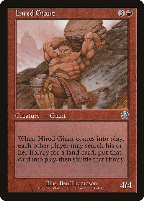 Hired Giant, carta Magic di tipo Creature — Giant illustrata da Ben Thompson