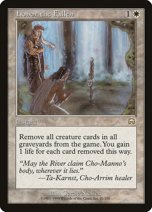 Honor the Fallen, carta Magic di tipo Instant illustrata da Terese Nielsen