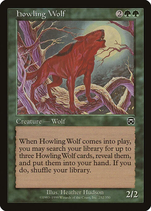 Howling Wolf, carta Magic di tipo Creature — Wolf illustrata da Heather Hudson