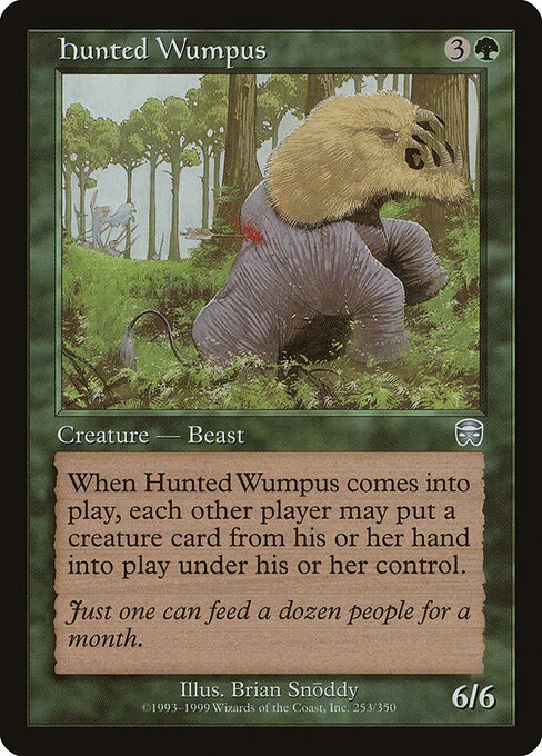 Hunted Wumpus, carta Magic di tipo Creature — Beast illustrata da Brian Snõddy