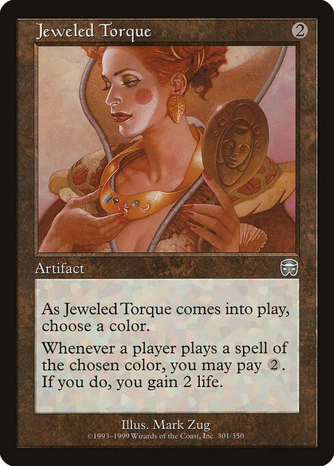 Jeweled Torque, carta Magic di tipo Artifact illustrata da Mark Zug