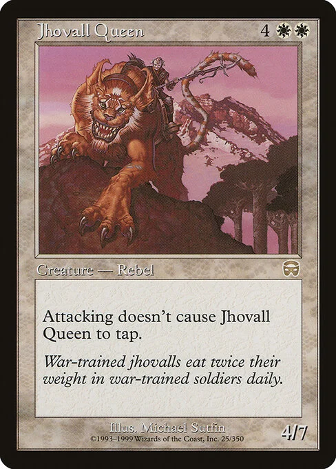 Jhovall Queen, carta Magic di tipo Creature — Cat Rebel illustrata da Michael Sutfin