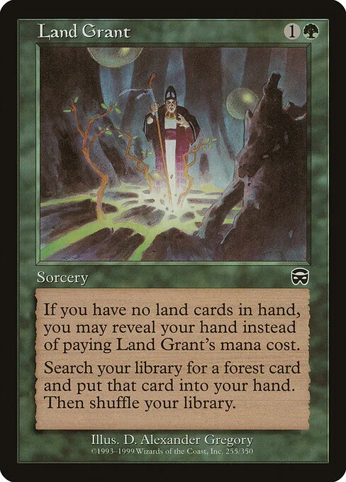 Land Grant, carta Magic di tipo Sorcery illustrata da D. Alexander Gregory