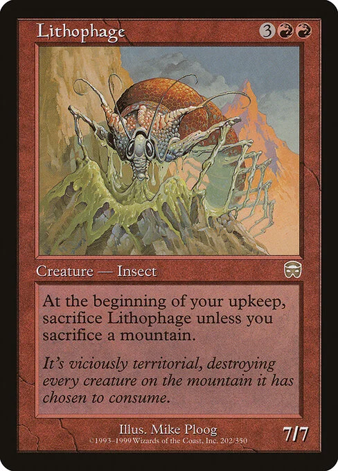 Lithophage, carta Magic di tipo Creature — Insect illustrata da Mike Ploog