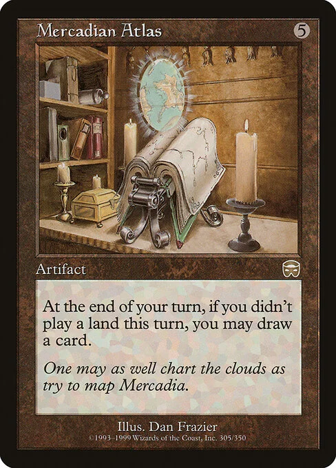 Mercadian Atlas, carta Magic di tipo Artifact — Book illustrata da Dan Frazier