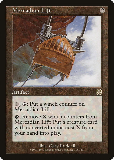 Mercadian Lift, carta Magic di tipo Artifact illustrata da Gary Ruddell