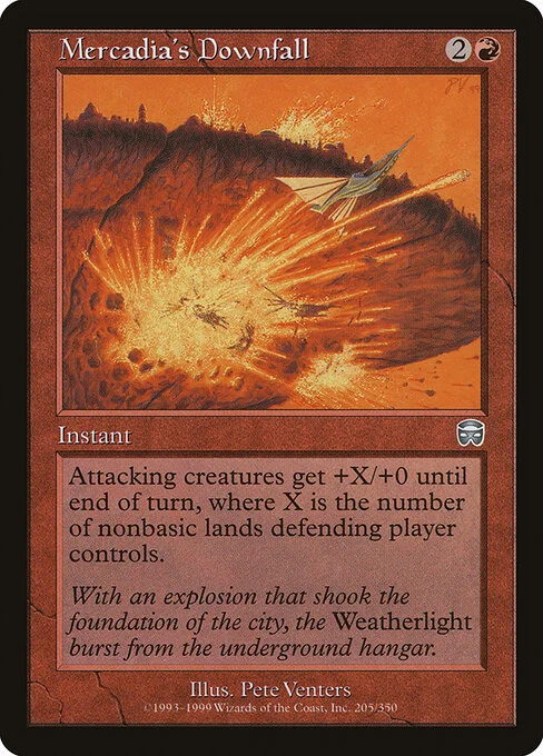 Mercadia's Downfall, carta Magic di tipo Instant illustrata da Pete Venters