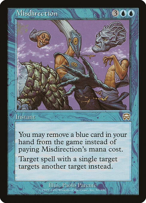 Misdirection, carta Magic di tipo Instant illustrata da Paolo Parente