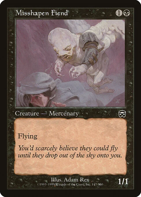 Misshapen Fiend, carta Magic di tipo Creature — Horror Mercenary illustrata da Adam Rex