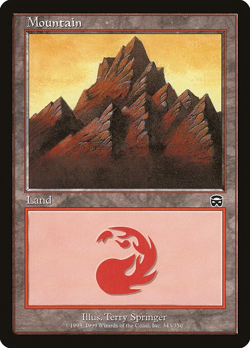 Mountain, carta Magic di tipo Basic Land — Mountain illustrata da Terry Springer