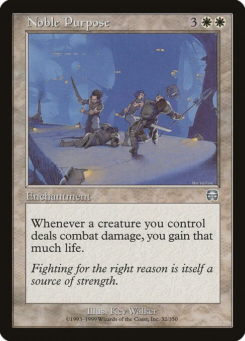 Noble Purpose, carta Magic di tipo Enchantment illustrata da Kev Walker