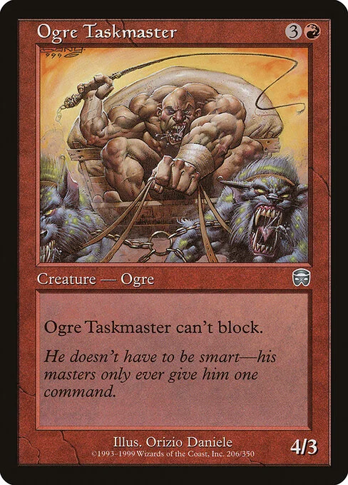 Ogre Taskmaster, carta Magic di tipo Creature — Ogre illustrata da Dany Orizio