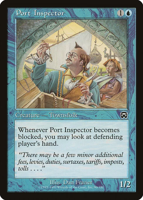 Port Inspector, carta Magic di tipo Creature — Human illustrata da Dan Frazier