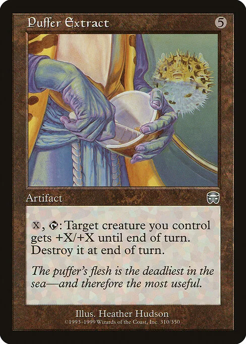 Puffer Extract, carta Magic di tipo Artifact illustrata da Heather Hudson