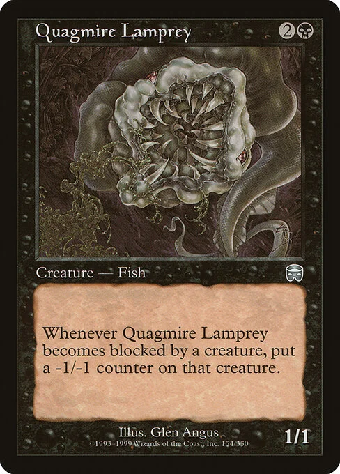 Quagmire Lamprey, carta Magic di tipo Creature — Fish illustrata da Glen Angus