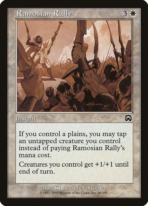 Ramosian Rally, carta Magic di tipo Instant illustrata da Christopher Moeller