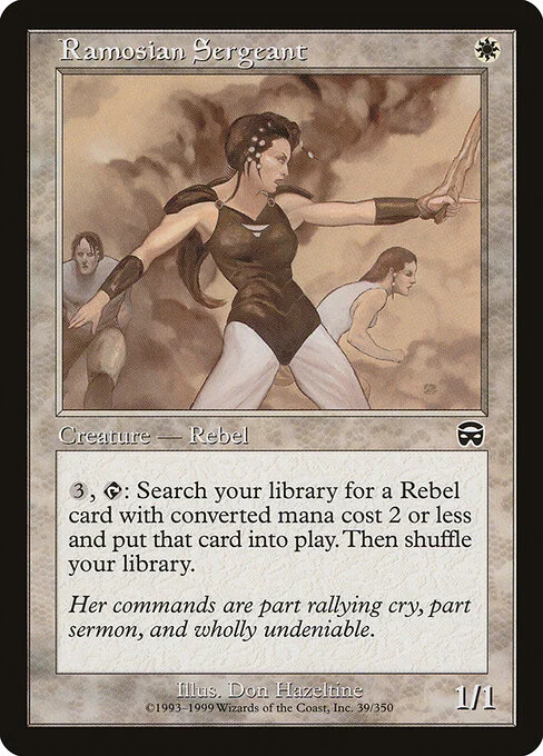 Ramosian Sergeant, carta Magic di tipo Creature — Human Rebel illustrata da Don Hazeltine