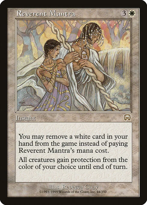Reverent Mantra, carta Magic di tipo Instant illustrata da Rebecca Guay