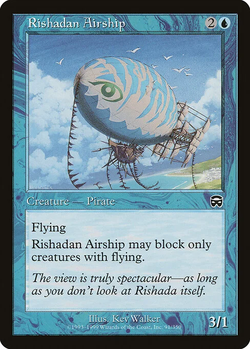 Rishadan Airship, carta Magic di tipo Creature — Human Pirate illustrata da Kev Walker