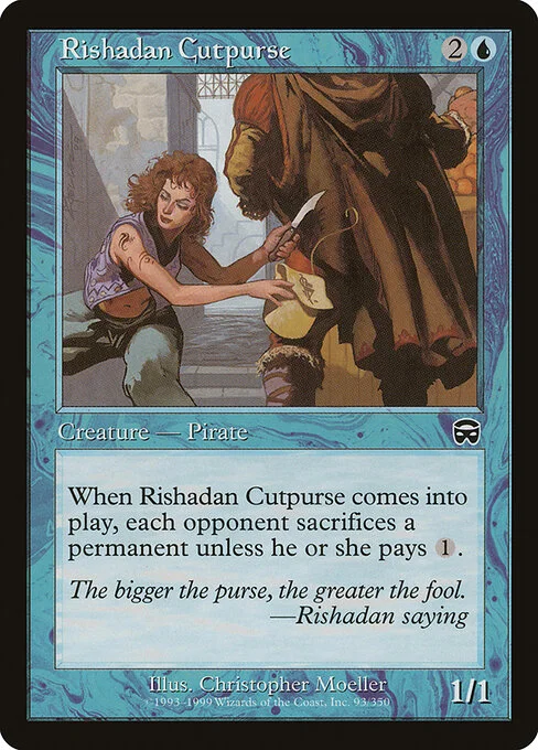 Rishadan Cutpurse, carta Magic di tipo Creature — Human Pirate illustrata da Christopher Moeller