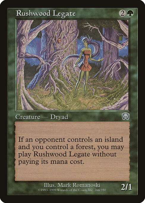 Rushwood Legate, carta Magic di tipo Creature — Dryad illustrata da Mark Romanoski