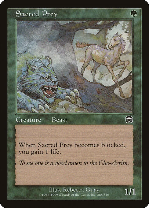 Sacred Prey, carta Magic di tipo Creature — Horse illustrata da Rebecca Guay