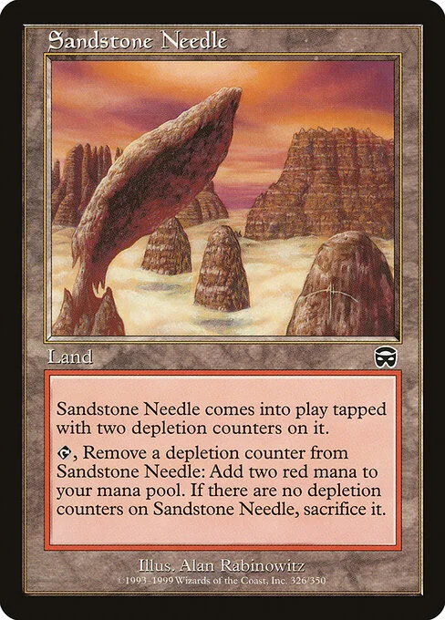 Sandstone Needle, carta Magic di tipo Land illustrata da Alan Rabinowitz
