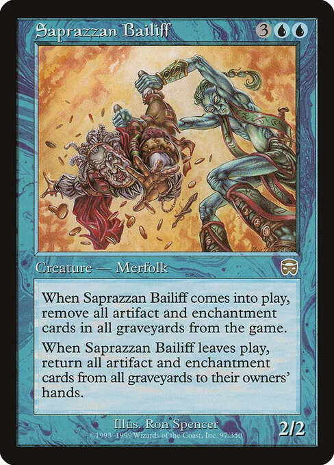 Saprazzan Bailiff, carta Magic di tipo Creature — Merfolk illustrata da Ron Spencer
